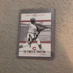 George Foster autographed card